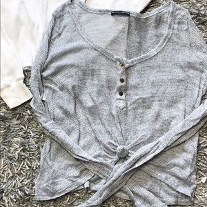brandy melville long sleeve henley top